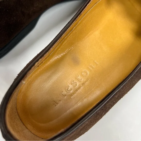 A.TESTONI Brown Suede Slip On Loafers Men’s Size 9 - Picture 4 of 13